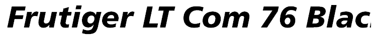 Frutiger LT Com 76 Black Italic