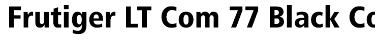 Frutiger LT Com 77 Black Condensed