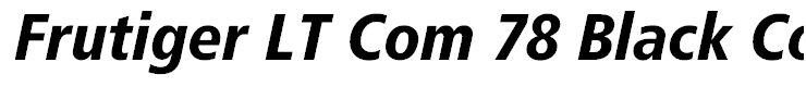 Frutiger LT Com 78 Black Condensed Italic
