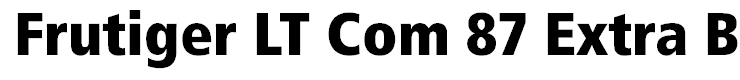 Frutiger LT Com 87 Extra Black Condensed
