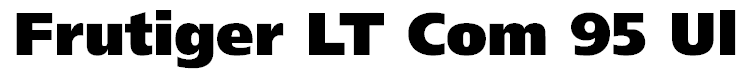 Frutiger LT Com 95 Ultra Black