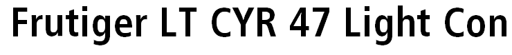Frutiger LT CYR 47 Light Cond Bold