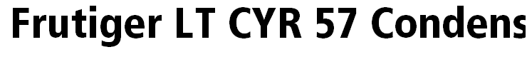 Frutiger LT CYR 57 Condensed Bold