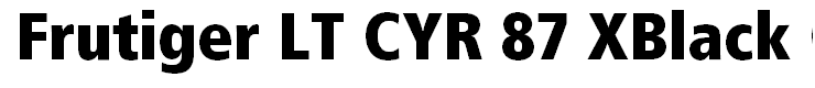 Frutiger LT CYR 87 XBlack Cond Regular