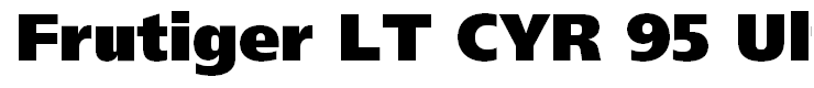 Frutiger LT CYR 95 Ultra Black Regular