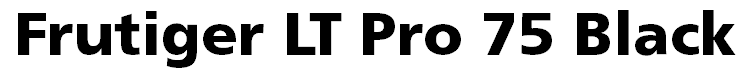 Frutiger LT Pro 75 Black