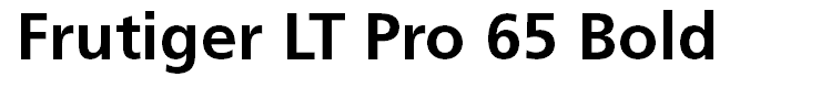 Frutiger LT Pro 65 Bold