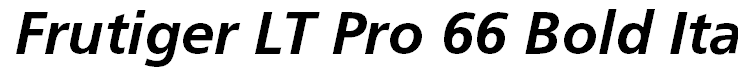Frutiger LT Pro 66 Bold Italic