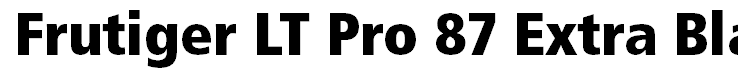 Frutiger LT Pro 87 Extra Black Condensed