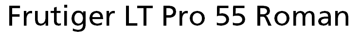 Frutiger LT Pro 55 Roman