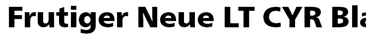 Frutiger Neue LT CYR Black