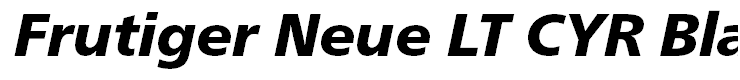 Frutiger Neue LT CYR Black Italic
