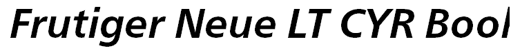 Frutiger Neue LT CYR Book Bold Italic