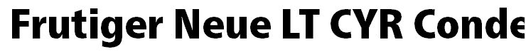 Frutiger Neue LT CYR Condensed Black