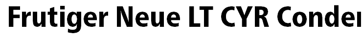Frutiger Neue LT CYR Condensed Heavy