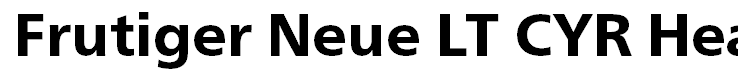 Frutiger Neue LT CYR Heavy