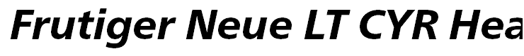 Frutiger Neue LT CYR Heavy Italic