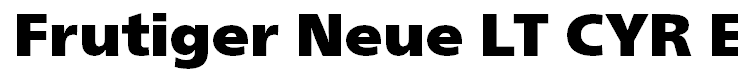 Frutiger Neue LT CYR Extra Black