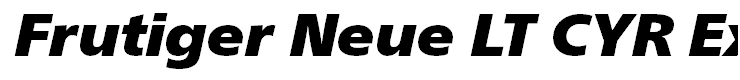 Frutiger Neue LT CYR Extra Black Italic