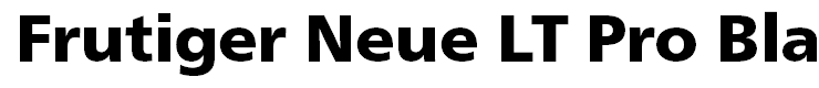 Frutiger Neue LT Pro Black