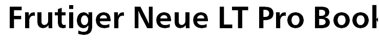 Frutiger Neue LT Pro Book Bold