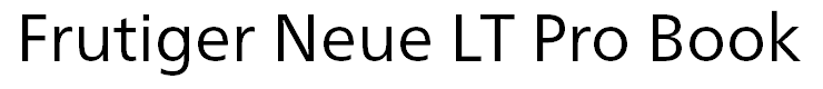 Frutiger Neue LT Pro Book