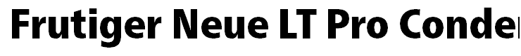 Frutiger Neue LT Pro Condensed Black
