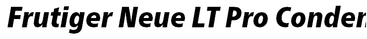 Frutiger Neue LT Pro Condensed Black Italic