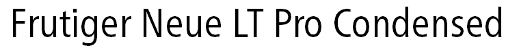 Frutiger Neue LT Pro Condensed Book
