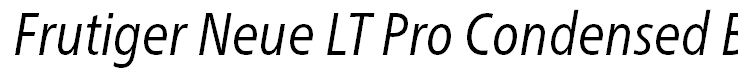 Frutiger Neue LT Pro Condensed Book Italic