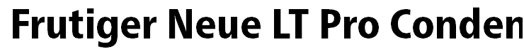 Frutiger Neue LT Pro Condensed Heavy