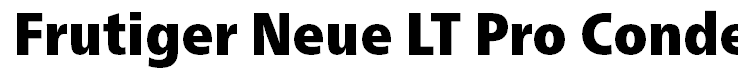 Frutiger Neue LT Pro Condensed Extra Black