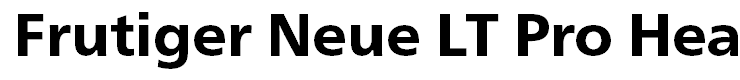 Frutiger Neue LT Pro Heavy
