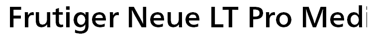 Frutiger Neue LT Pro Medium