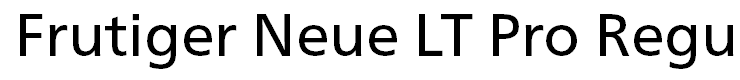 Frutiger Neue LT Pro Regular Regular