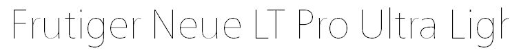 Frutiger Neue LT Pro Ultra Light