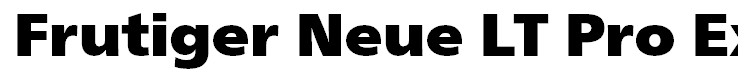 Frutiger Neue LT Pro Extra Black