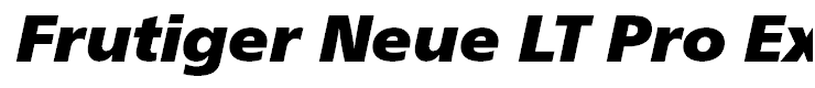 Frutiger Neue LT Pro Extra Black Italic
