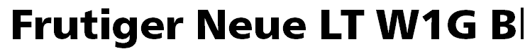 Frutiger Neue LT W1G Black