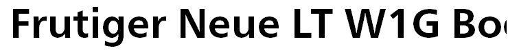 Frutiger Neue LT W1G Book Bold