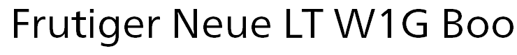 Frutiger Neue LT W1G Book