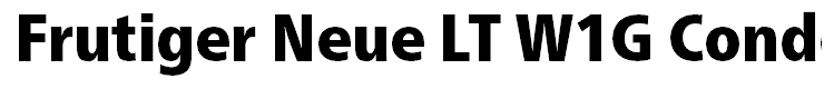 Frutiger Neue LT W1G Condensed Black