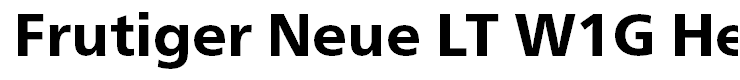Frutiger Neue LT W1G Heavy