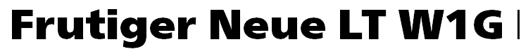 Frutiger Neue LT W1G Extra Black