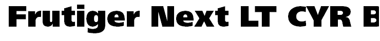 Frutiger Next LT CYR Black