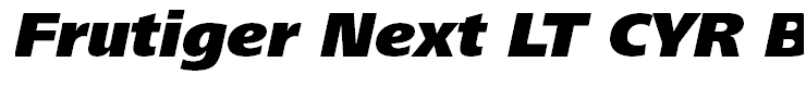 Frutiger Next LT CYR Black Italic