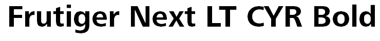 Frutiger Next LT CYR Bold