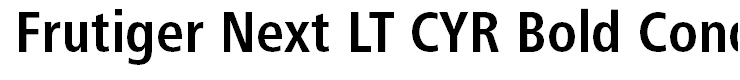 Frutiger Next LT CYR Bold Condensed