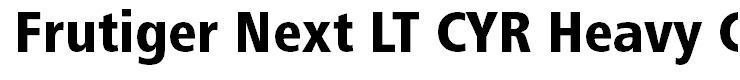 Frutiger Next LT CYR Heavy Condensed