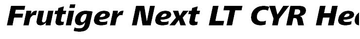 Frutiger Next LT CYR Heavy Italic